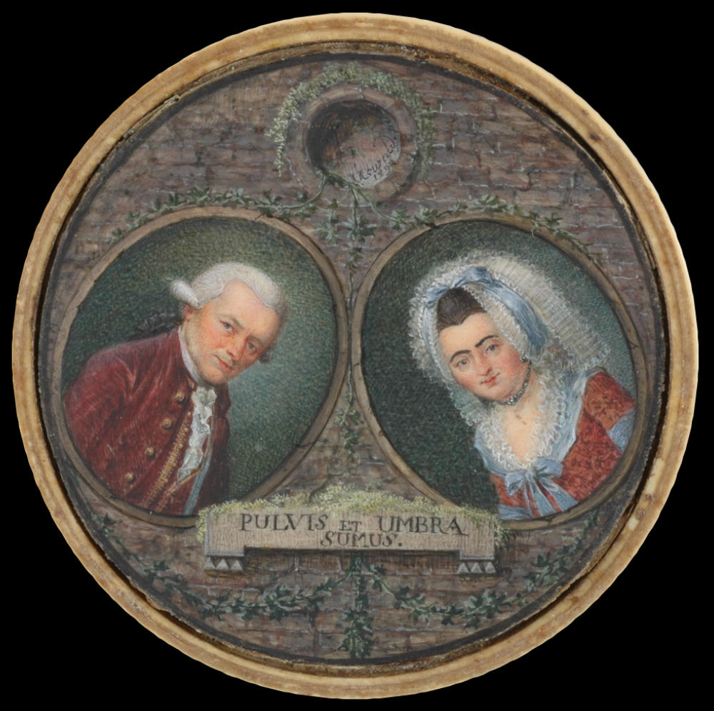 Box Lid With Portraits Of A Married Couple by E. Uswald, 1792